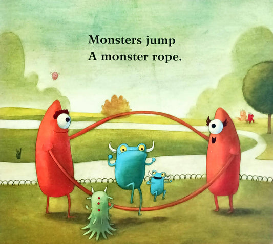 Romping monsters, stomping monsters