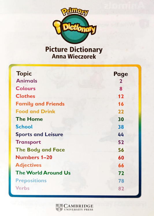 Primary i-Dictionary Workbook